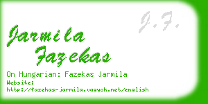 jarmila fazekas business card